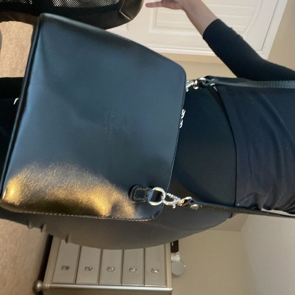 Genuine Italian Black Vera Pelle Leather Cross Body Bag - purchased in Italy - Picture 15 of 17